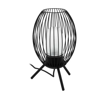 Produktbild von EGLO Fusignano, Schwarz, Weiß, Glas, Zink, Wohnzimmer, Schwarz, IP44, I