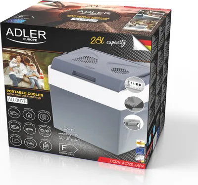 Zdjęcie produktu dla Adler | AD 8078 | Portable cooler | Energy efficiency class F | Chest | Free standing | Height 43.5 cm | Grey | 55 dB