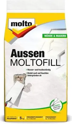Produktbild von Molto Aussen Moltofill, Weiß, Basis, 5 kg, Puder, 1 g/cm³, 5 m²
