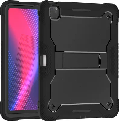 Produktbild von Schutzhülle für iPad Pro 13 Zoll M4 (2024) Robust Hybrid Tablet Hülle mit Ständer Schwarz