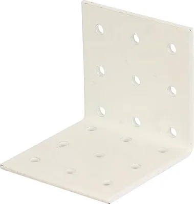 Produktbild von Alberts® Lochplattenwinkel weiß kunststoffbeschichtet  60x60x60 mm
