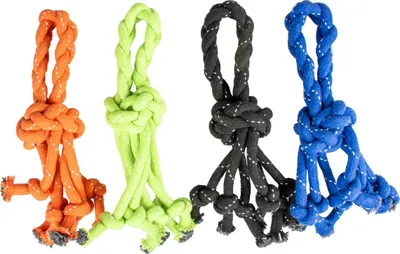Image de Duvo+ Jouet pour chien Scooby, corde nouée avec boucle, multicolore