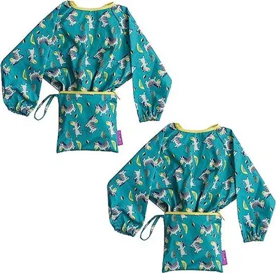 Immagine prodotto di Bavaglini per bambini con maniche – impermeabili, lavabili, con ventose extra