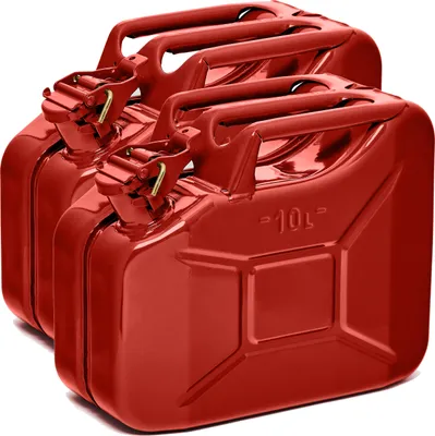 Produktbild von Oxid7® by BW Kraftstoffkanister Metall Benzinkanister 2x 10 Liter - Rot RAL 3000 - UN-Zulassung - Hergestellt in Europa