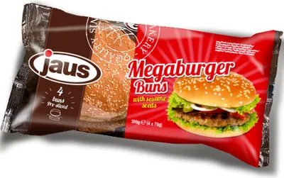 Immagine prodotto di Panini Jaus Megaburger preaffettati con sesamo 4s 300g