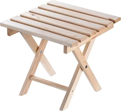 Image de Table d'appoint/table basse pour terrasse/balcon - Table de jardin - 39 x 37 cm - Naturel