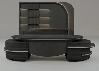 Immagine prodotto di Set da studio in legno grigio design moderno