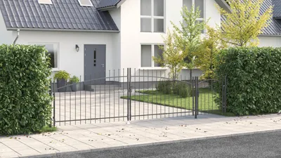 Produktbild von BEI CLORIS Gartentor Schwarz 100 x 500 cm - Gartentore Neu6010616 2parcel
