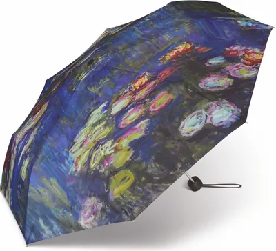 Produktbild von happy rain Regenschirm Taschenschirm Alu Light Motiv Claude Monet "Seerosen"