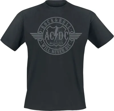 Produktbild von AC/DC Herren-T-Shirt "Rock & Roll - Will Never Die" schwarz Gr. L