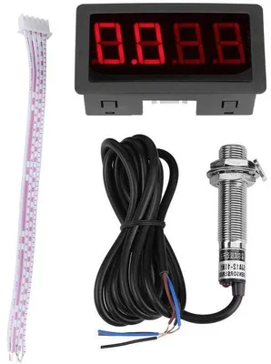Produktbild von Famanu Digitale LED Tachometer mit Hall-Näherungssensor - Rot/Blau