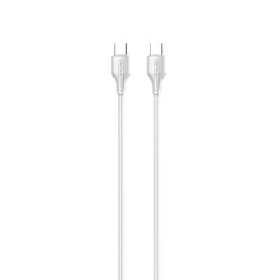 Produktbild von Serioux USB-C auf USB-C Kabel 1 m, 65 W, Datenübertragung & Laden, Weiß