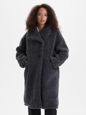 Produktbild von Orsay Dunkelgrauer Damen-Kunstpelzmantel 36