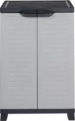 Produktbild von Kreher 2 x Kunststoffschrank 'ELITE' mit zwei Einlegeböden in Schwarz/Grau