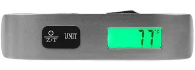Image de Balance numérique portable - Légère - Écran LCD - Capacité maximale de 50 kg - Idéale pour le transport de bagages et de valises