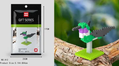 Produktbild von Kolibri Figur Bausteine Modell LNO Micro-Bricks
