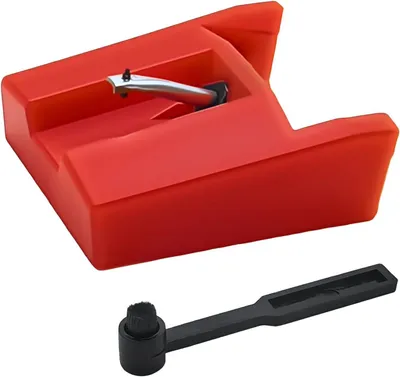 Imagen del producto de Agujas para tocadiscos con cepillo de limpieza, aguja de repuesto, compatible con modelos CR24003A, CR2402C, CR2413A, universal