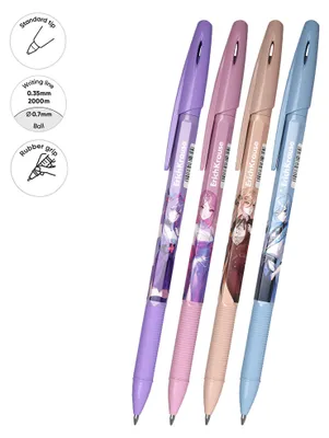 Produktbild von Kugelschreiber R-301 Manga 0,35mm mit Gummigriff 4er Set sortiert Blau