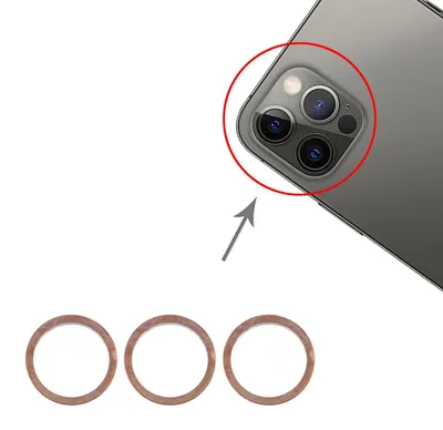 Image de Lot de 3 protections d'objectif pour caméra arrière de l'iPhone 12 Pro Max d'Apple, couleur or