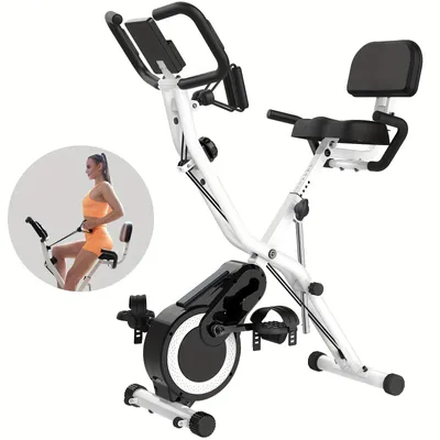 Immagine prodotto di Cyclette pieghevole - Bicicletta da casa - Cyclette da allenamento - Attrezzo per il fitness - Bicicletta da interno - 16 livelli di resistenza
