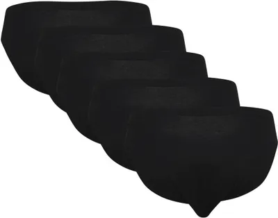Produktbild von TOM TAILOR Herren Mini-Slip, Baumwolle, Single Jersey, schwarz, uni, Gummizug, 5er Pack Größe: S