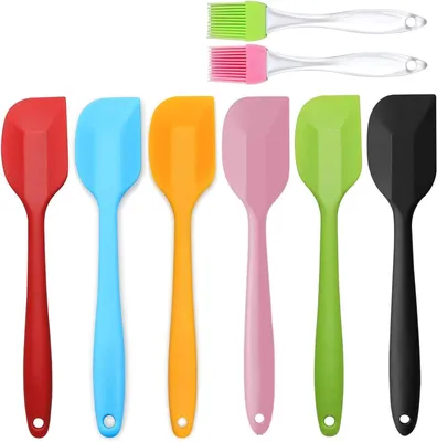 Produktbild von Silicone Teigschaber 6 Stück, Hitzebeständig, Antihaft, BPA-frei, für Kochen und Backen