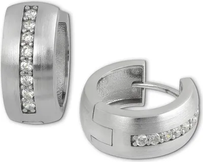 Produktbild von SilberDream Creolen 15mm weiß Ohrringe Sterlingsilber Zirkonia Damen D2SDO349M