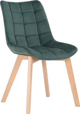 Produktbild von Esszimmerstuhl FINIM - Samt Grün 46x61x82 cm | Essstühle Esszimmerstühle Küchenstühle Wohnzimmerstühle