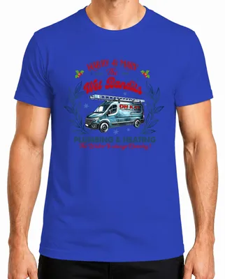 Zdjęcie produktu dla Harry & Marv Wet Bandits Plumbing Heating - Koszulka męska Christmas Xmas, Niebieski, 3XL