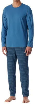 Produktbild von Schiesser Casual Essentials Schlafanzug Set aus Langarmshirt und langer Hose, Lässige Passform, Hoher Tragekomfort