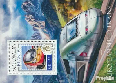 Produktbild von Briefmarken Salomoninseln 2014 Mi Block 252 (kompl. Ausg.) postfrisch Züge