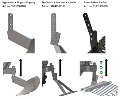 Produktbild von TEXAS 451224 Adapter für rückseitiges Zubehör passend zu Bodenhacke Lilli 3