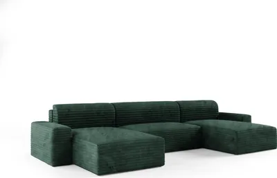Produktbild von KEF  Ecksofa Ohio – U-Form – 405x70x185 cm – Liegefläche 140x340 cm – Rollsystem zur Ausklappung – Mit Schlaffunktion – Mit Bettkasten Tillia 39