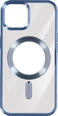 Produktbild von Avizar, MagSafe Silikonhülle mit Kameraschutz und Chromumrandung für Apple iPhone 15 Plus, Blau