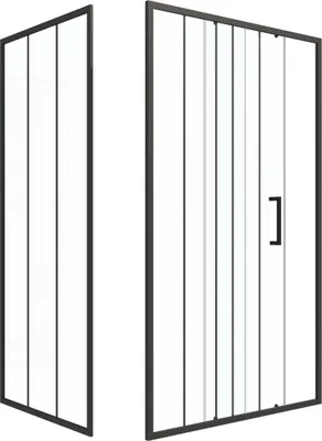 Image de Porte de douche serigraphiee - 120x200cm + Paroi retour - 80x200 cm - PORTE COULISSANTE