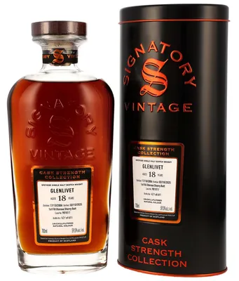 Produktbild von Glenlivet 18 Jahre - 2006/2025 - Signatory Vintage - Cask Strength - 1st Fill Oloroso Sherry Butt - Cask #901017 - Speyside Single Malt Scotch Whisky