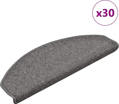 Obrázok produktu pre Schodové rohože 30 ks 65x24x4 cm tmavošedé polkruhové veľké