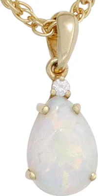 Produktbild von JOBO Anhänger 585 Gold Gelbgold 1 Opal 1 Diamant Brillant 0,02ct.