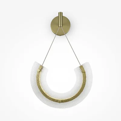 Produktbild von Wandleuchte LED Aluminium Glas B: 32 cm in Gold warmweißes Licht 3000 K 350 lm Modern Wandlampe