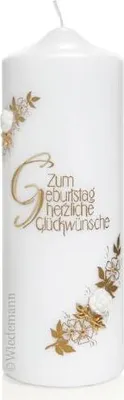 Produktbild von Geburtstagskerze "zum Geburtstag herzliche Glückwünsche" 220 x 80 mm