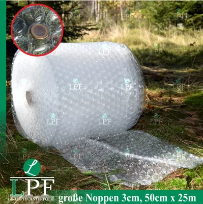 Produktbild von Luftpolsterfolie Große Noppen Breite 50 cm x Länge 30 m / 100 my | LPF