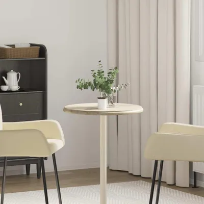 Produktbild von vidaXL Tischplatte Creme Ø50x2,5 cm Marmor
