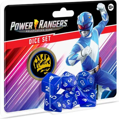 Zdjęcie produktu dla Power Rangers RPG Dice Set Blue - Zestaw kości - Edycja ENG