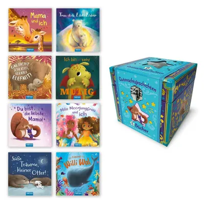 Immagine prodotto di TRÖTSCH - Meine kleine Geschichtenbox "Gutenachtgeschichten" | 8 kleine Bücher in einer Pappbox : Vorlesebücher für Kinder ab 3 Jahren: ... Geschichte