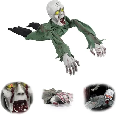 Produktbild von Halloween elektrischer kriechender Geist mit Horror-Stimme, Sound-Steuerung, schleichende blutige Requisite, Party-Dekoration, Spukhaus-Requisiten