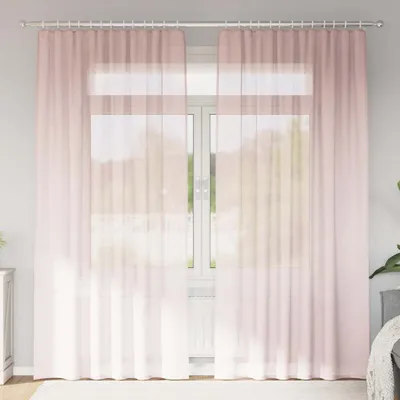 Produktbild von Voile Vorhänge mit Schlaufen 2 Stk. - Hohe Qualität - Hellrosa 140x245 cm - Gardinen & Vorhänge CC25469