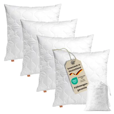 Produktbild von Kopfkissen 50 x 50 cm, 4er Set, Sofakissen, 100% Mikrofaser, für Allergiker geeignet, sleepling Komfort 100