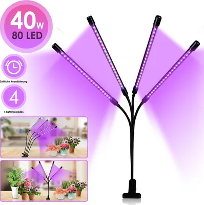 Produktbild von Jayseuw LED Pflanzenlampe Vollspektrum Pflanzenlicht Zimmerpflanzen 40W Wachstumslampe Grow Lampe