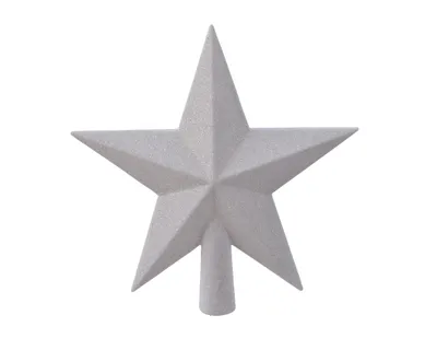 Produktbild von Hviezda na vianočný stromček s trblietkami 19 cm plastová - zimná biela