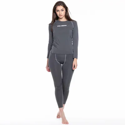 Produktbild von L KJ-98|KIRKJUBØUR "Hafjall" Damen Thermounterwäsche Set 2-tlg. grau